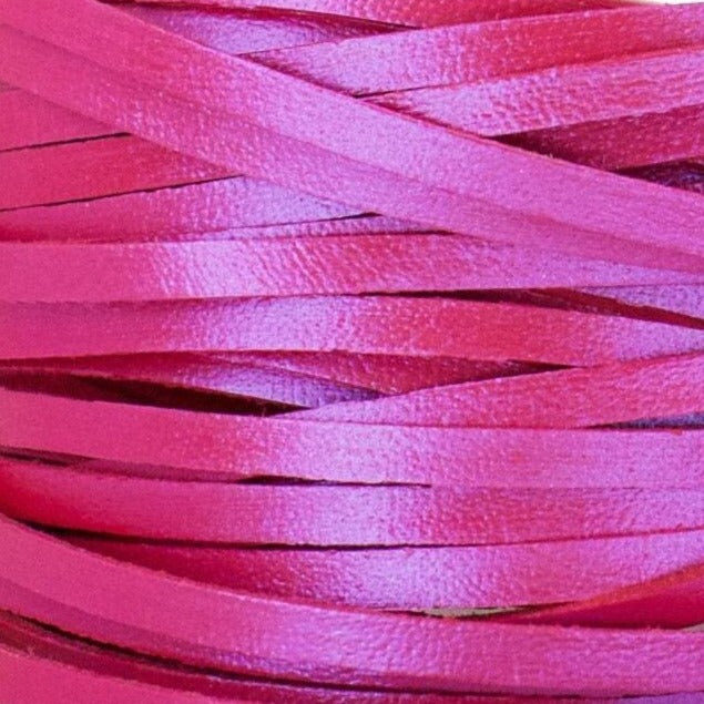 Kangaroo Leather Lace-DANECRAFT Custom Color-MAGENTA IRIDESCENT METALL