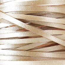Load image into Gallery viewer, Kangaroo Leather Lace-DANECRAFT Custom Color-IVORY METALLIC
