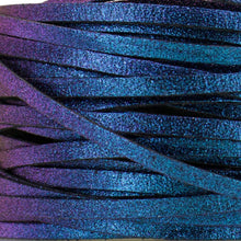 Load image into Gallery viewer, Kangaroo Leather Lace-DANECRAFT Custom Color-MIDSUMMER NIGHT DREAM TWO-TONED NEBULA