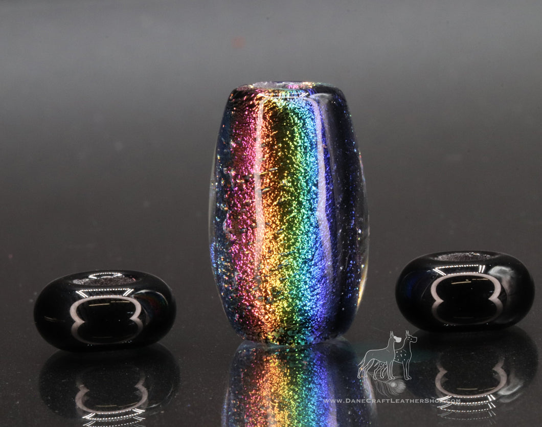 MADE TO ORDER BEAD SET: Vertical Rainbow Dichroic