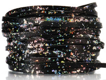 Load image into Gallery viewer, Kangaroo Leather Lace-DANECRAFT Custom Color-SILVER HOLOGRAPHIC SHREDS
