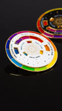 Load image into Gallery viewer, Color Wheel© Enamel Pin WHITE/GOLD, Artist Gift
