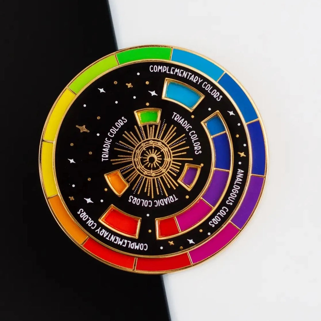 Color Wheel© Enamel Pin BLACK/GOLD, Artist Gift