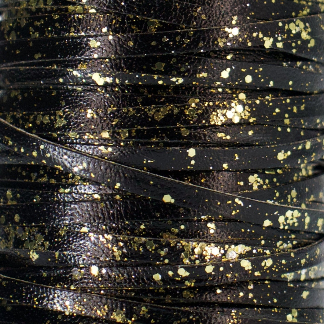 Kangaroo Leather Lace-DANECRAFT Custom Color-GOLD CONFETTI