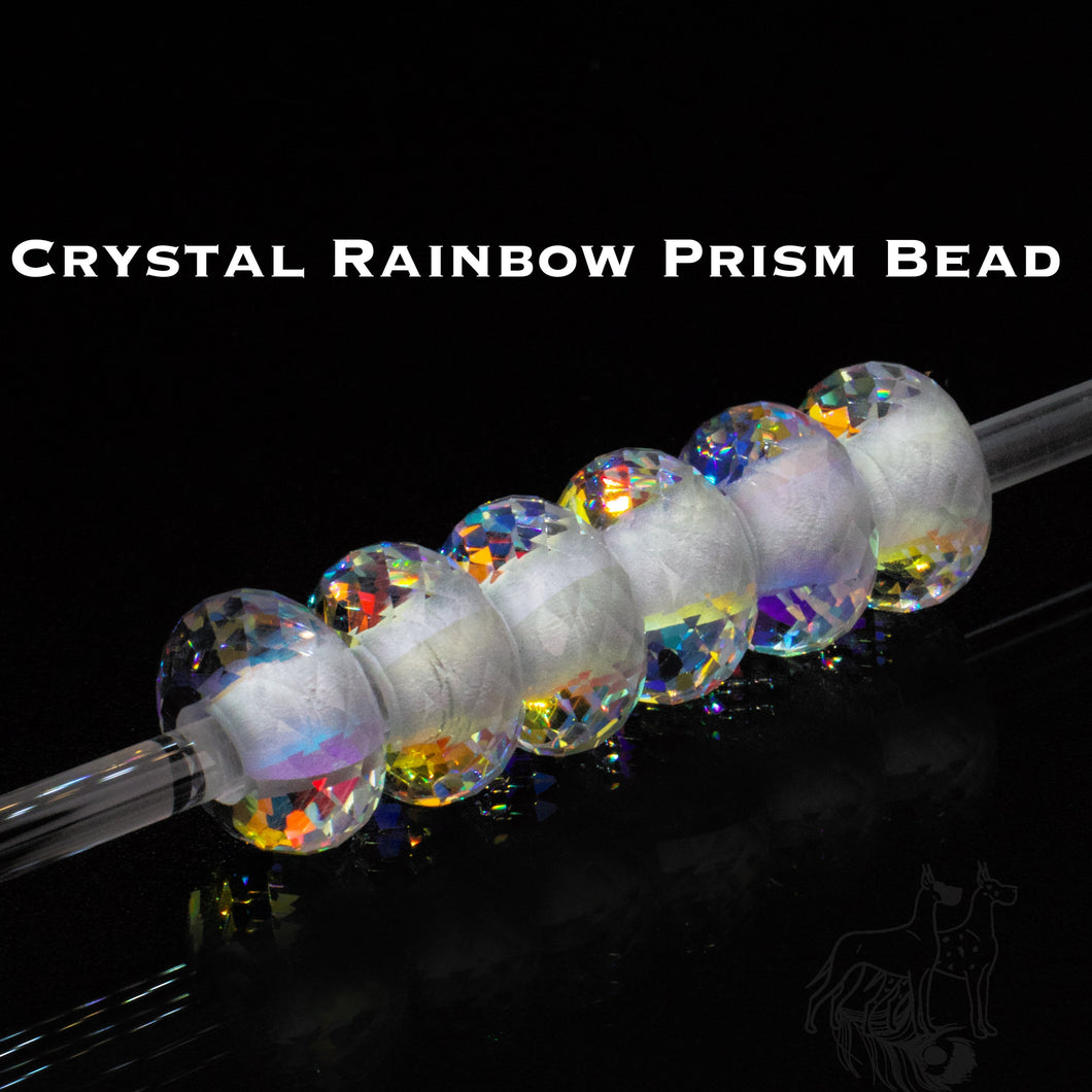 Crystal rainbow prism faceted bead-1 pc