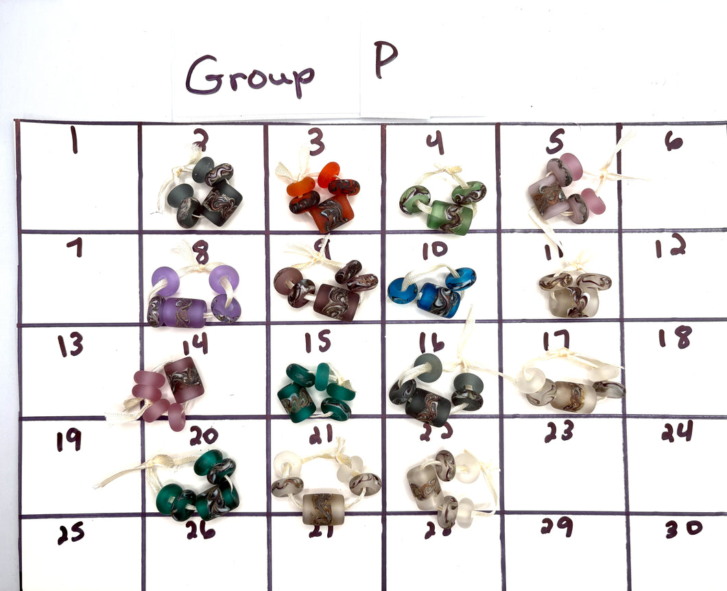 Lampwork Bead Set-Group P