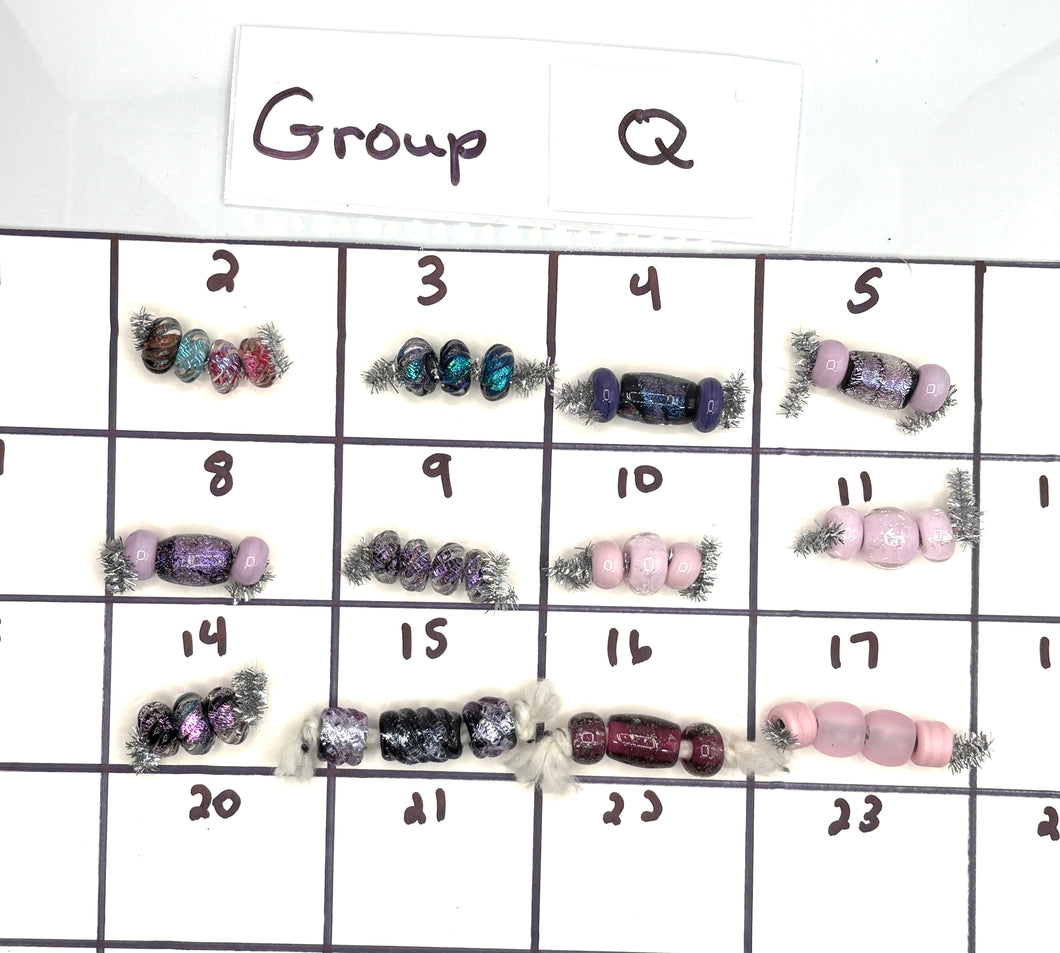 Lampwork Bead Set-Group Q