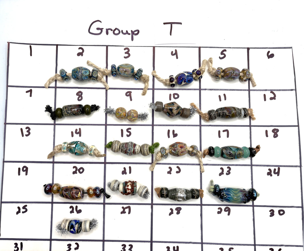 Lampwork Bead Set-Group T