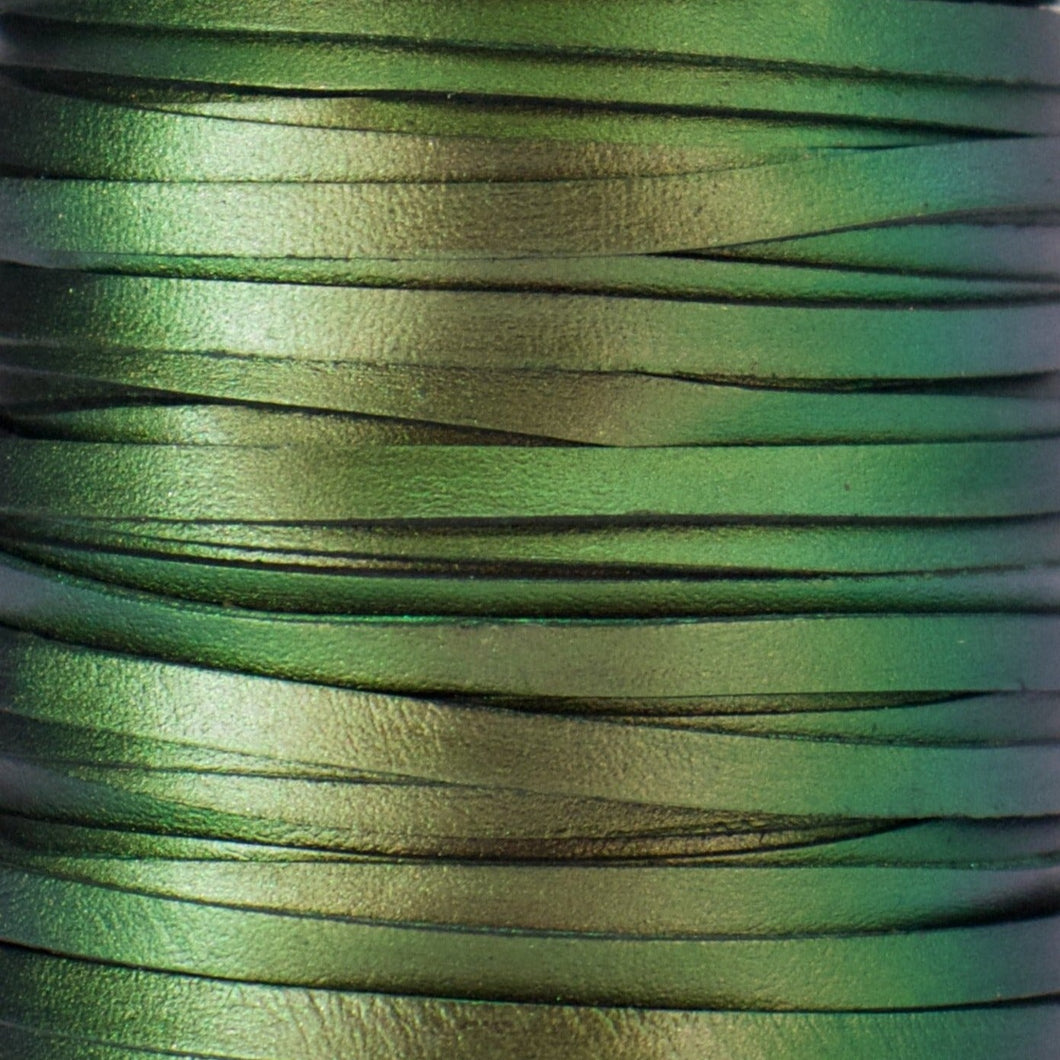 Kangaroo Leather Lace-DANECRAFT Custom Color-IVY COLORSHIFT