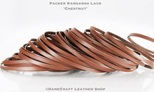 Load image into Gallery viewer, Kangaroo Leather Lace-PACKER CHESTNUT
