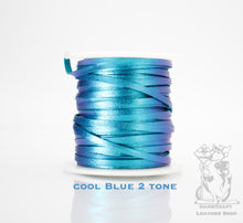 Load image into Gallery viewer, Kangaroo Leather Lace-DANECRAFT Custom Color-COOL BLUES TWO TONED
