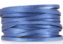 Load image into Gallery viewer, Kangaroo Leather Lace-DANECRAFT Custom Color-BLUE DENIM METALLIC
