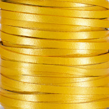 Load image into Gallery viewer, Kangaroo Leather Lace-DANECRAFT Custom Color-DUCK YELLOW METALLIC
