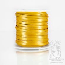 Load image into Gallery viewer, Kangaroo Leather Lace-DANECRAFT Custom Color-DUCK YELLOW METALLIC
