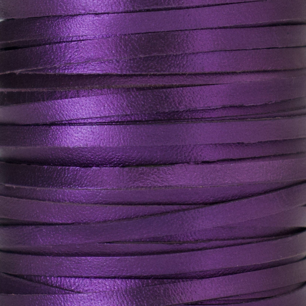 Kangaroo Leather Lace-DANECRAFT Custom Color-GRAPE JELLY METALLIC