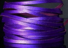 Load image into Gallery viewer, Kangaroo Leather Lace-DANECRAFT Custom Color-PURPLE PASSION METALLIC
