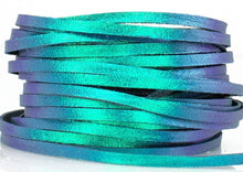 Load image into Gallery viewer, Kangaroo Leather Lace-DANECRAFT Custom Color-AURORA BOREALIS TWO-TONED

