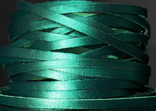 Load image into Gallery viewer, Kangaroo Leather Lace-DANECRAFT Custom Color-HUNTER GREEN METALLIC
