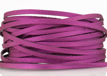 Load image into Gallery viewer, Kangaroo Leather Lace-DANECRAFT Custom Color-DEEP MAGENTA SUPER SPARKLE
