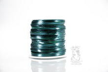 Load image into Gallery viewer, Kangaroo Leather Lace-BIRDSALL MIDNIGHT GREEN METALLIC FOIL (NEW)
