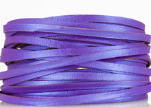 Load image into Gallery viewer, Kangaroo Leather Lace-DANECRAFT Custom Color-BLUE VIOLET IRIDESCENT METALLIC
