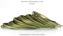 Load image into Gallery viewer, Kangaroo Leather Lace-PACKER OLIVE GREEN
