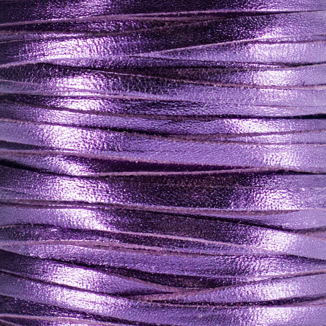 Kangaroo Leather Lace-BIRDSALL ROYAL PURPLE METALLIC FOIL (NEW) PREORDER