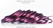 Load image into Gallery viewer, Kangaroo Leather Lace-BIRDSALL PURPLE METALLIC FOIL
