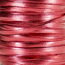 Load image into Gallery viewer, Kangaroo Leather Lace-BIRDSALL RASPBERRY METALLIC FOIL (NEW)
