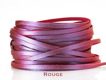 Load image into Gallery viewer, Kangaroo Leather Lace-DANECRAFT Custom Color-ROUGE IRIDESCENT METALLIC

