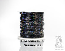 Load image into Gallery viewer, Kangaroo Leather Lace-DANECRAFT Custom Color-SILVER HOLOGRAPHIC SPRINKLES
