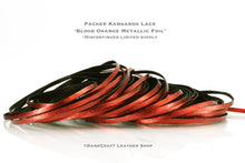 Load image into Gallery viewer, Kangaroo Leather Lace-PACKER Kangaroo Leather-BLOOD ORANGE METALLIC (discontinued limited supply)
