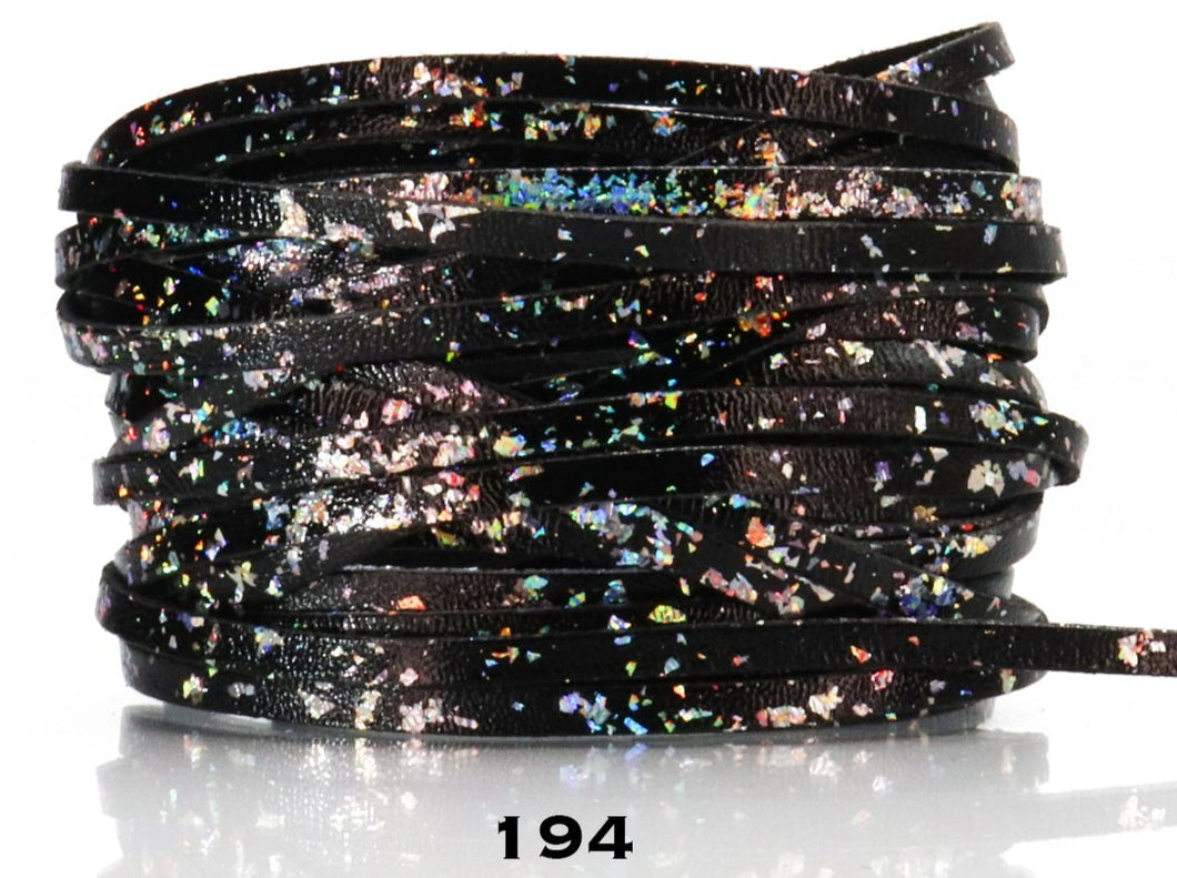 Kangaroo Leather Lace-Limited Edition Custom Color-HOLOGRAPHIC #194 (can be put on any plain color lacing)