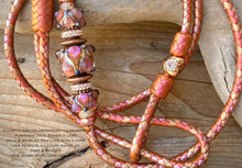 Load image into Gallery viewer, Kangaroo Leather Lace-DANECRAFT Custom Color-TEQUILA SUNRISE TWO-TONED
