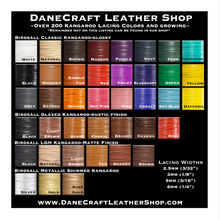 Load image into Gallery viewer, WHOLESALE-Kangaroo Leather Lace-PACKER DEEP PURPLE METALLIC FOIL
