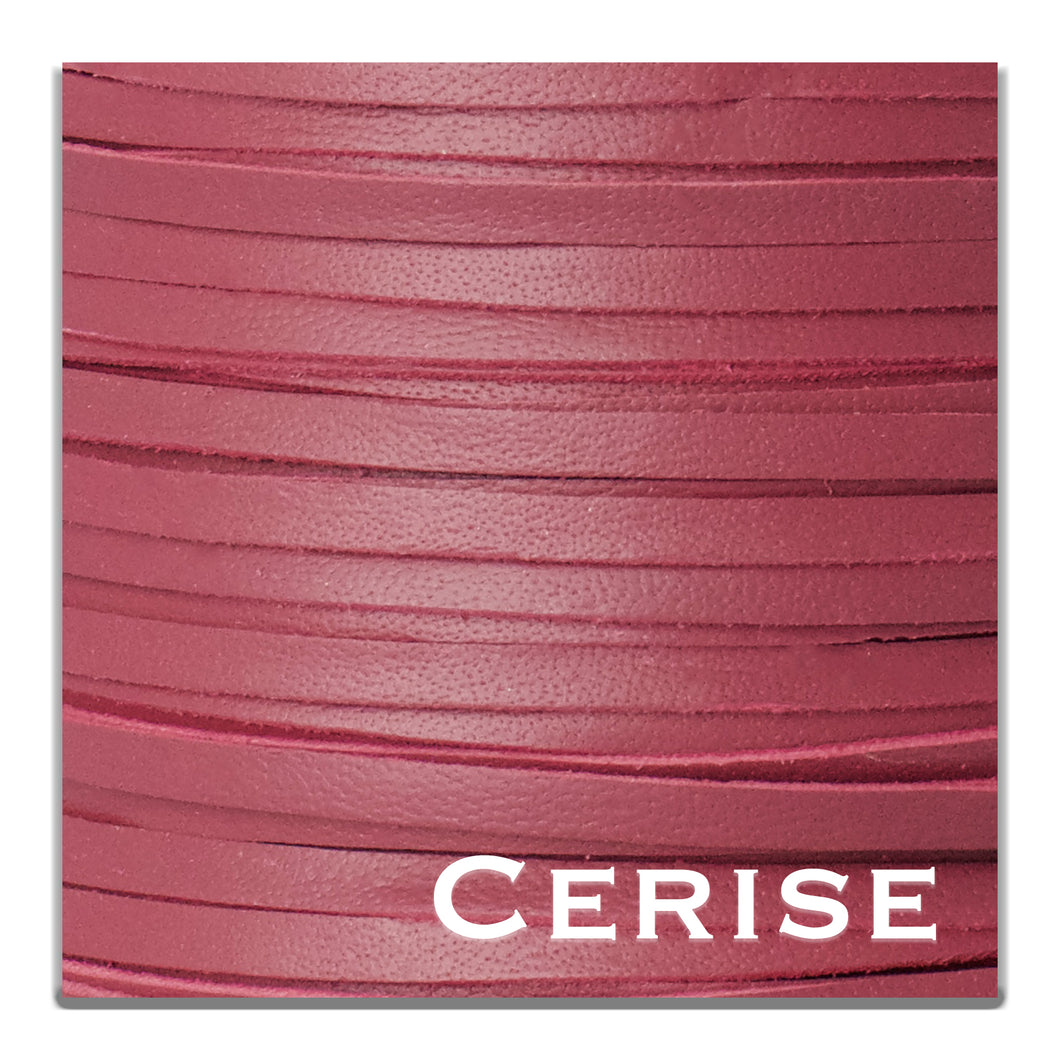 Kangaroo Leather Lace-PACKER CERISE (Discontinued limited supply)