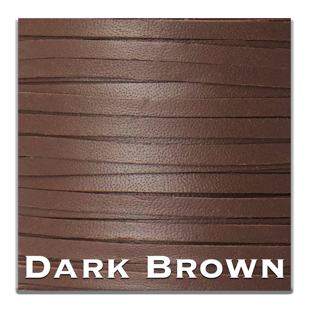 WHOLESALE-Kangaroo Leather Lace-PACKER DARK BROWN
