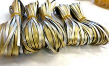 Load image into Gallery viewer, Kangaroo Leather Lace-Limited Edition Custom Color-GOLD/SILVER OMBRE #191
