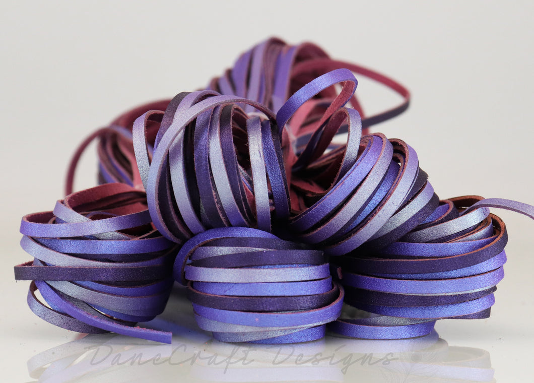 Kangaroo Leather Lace-Limited Edition Custom Color-PURPLE Ombre 010922-29
