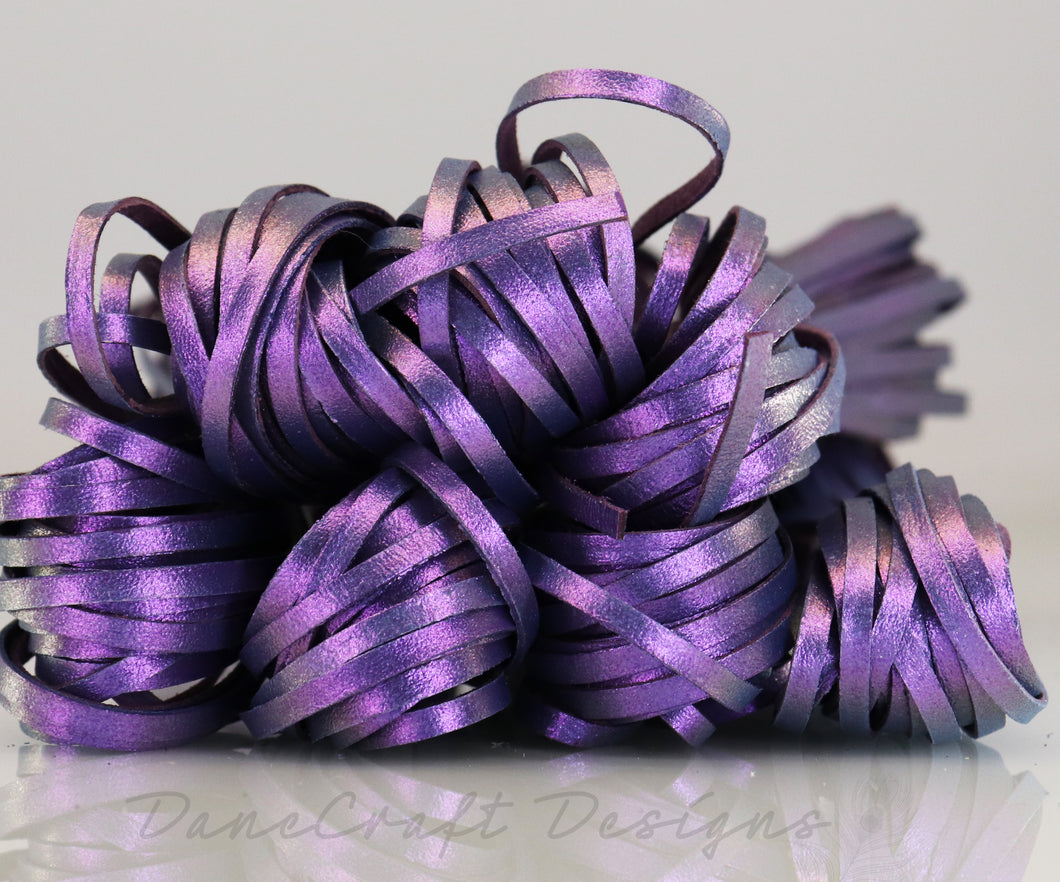 Kangaroo Leather Lace-Limited Edition Custom Color-PURPLE TWO TONED 010922-59