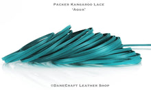 Load image into Gallery viewer, WHOLESALE-Kangaroo Leather Lace-PACKER AQUA
