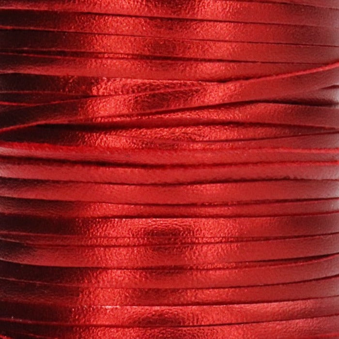 Kangaroo Leather Lace-BIRDSALL RED METALLIC FOIL