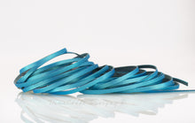 Load image into Gallery viewer, Kangaroo Leather Lace-DaneCraft Custom Color-BAHAMA BLUE METALLIC
