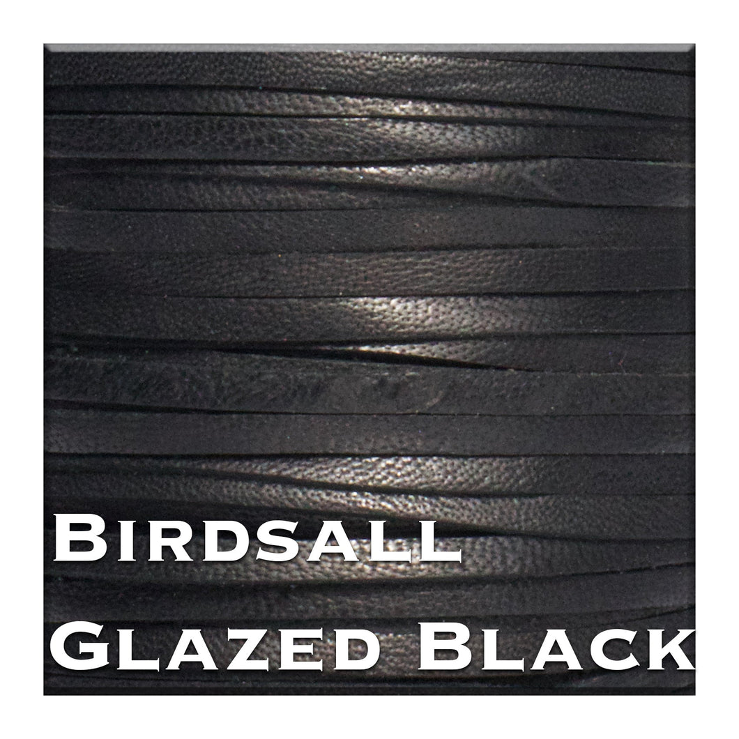 WHOLESALE-Kangaroo Leather Lace-BIRDSALL GLAZED BLACK