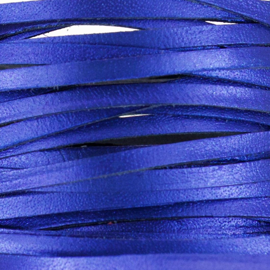 Kangaroo Leather Lace-DaneCraft Custom Color-BLUE METALLIC