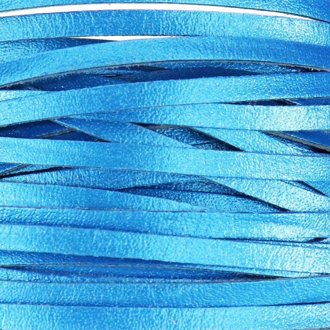 Kangaroo Leather Lace-DANECRAFT Custom Color-LIGHTNING BLUE METALLIC