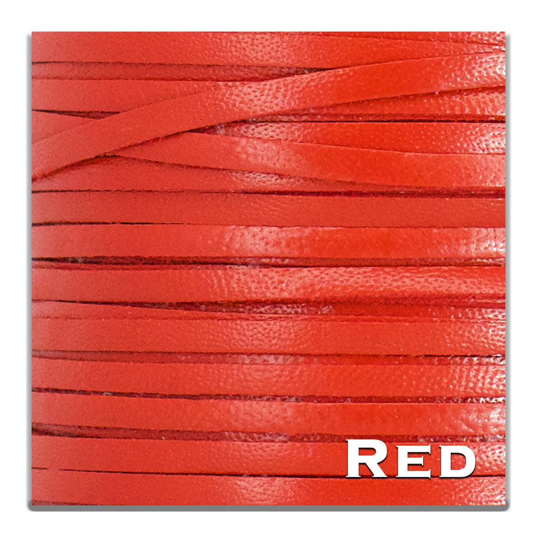 WHOLESALE-Kangaroo Leather Lace-BIRDSALL RED