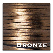 Load image into Gallery viewer, Kangaroo Leather Lace-PACKER BRONZE METALLIC FOIL
