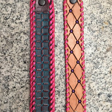Load image into Gallery viewer, Kangaroo Leather Lace-DaneCraft Custom Color-TURQUOISE/PINK/PURPLE Color Shifting (IMPROVED MORE DRAMATIC)
