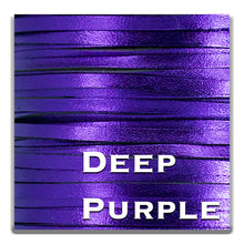 Load image into Gallery viewer, Kangaroo Leather Lace-PACKER DEEP PURPLE METALLIC FOIL
